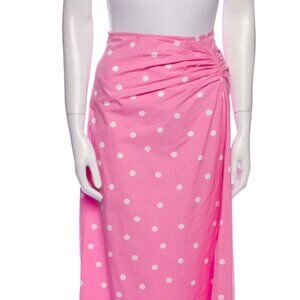 Ganni Polka Dot Print Midi Length Skirt
